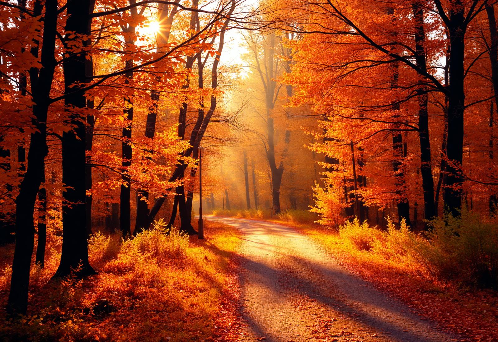 Warmer Herbstwald